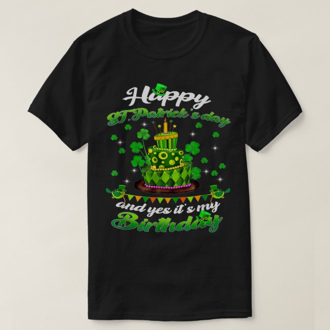 Camiseta Saint Patricks Day Birthday Born on St Patricks Da (Frente do Design)