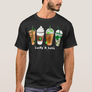 Camiseta Saint Patricks Day Caffee milk Lover Lucky Latte I