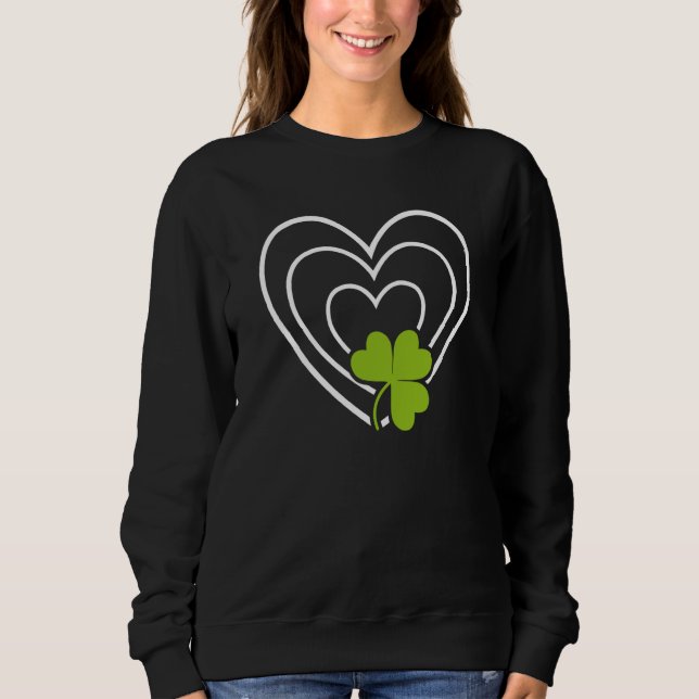 Camiseta Saint Patrick's Day Green Heart Lucky Charm Paddy' (Frente)