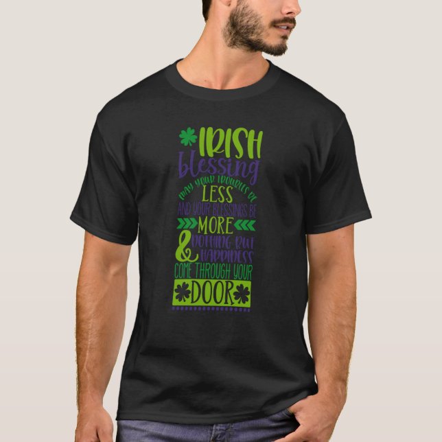 Camiseta Saint Patrick's Day Irish Blessing Lucky Charm Pad (Frente)