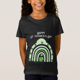 Camiseta Saint Patricks Day Rainbow Shamrocks Lucky Girl