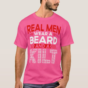 Camiseta Saio Escocês Homens De Verdade Usam Uma Barba E Um