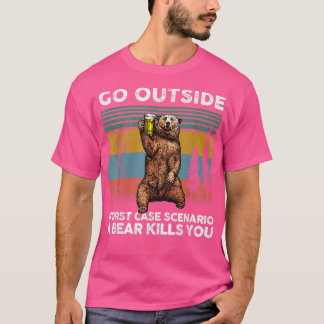 Camiseta Sair do pior cenário de caso Um Matar de urso Vi