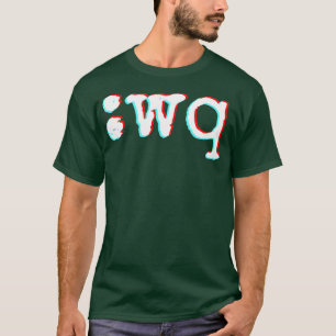 Camiseta Sair do vim wq Sign pro programadores ponta Funny