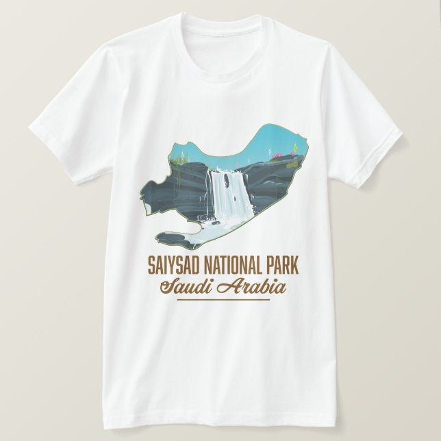 Camiseta Saiysad National Park, arábia saudita (Frente do Design)