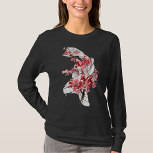 Camiseta Sakuara Koi Carp Nishikigoi Fish Art Japonês