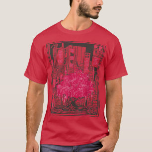 Camiseta Sakura Anime Graphic Art Japonês Cherry Blossom T