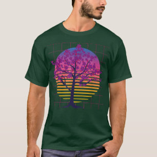 Camiseta Sakura Árvore Japão Flor 80s Art Vaporwave Cherry