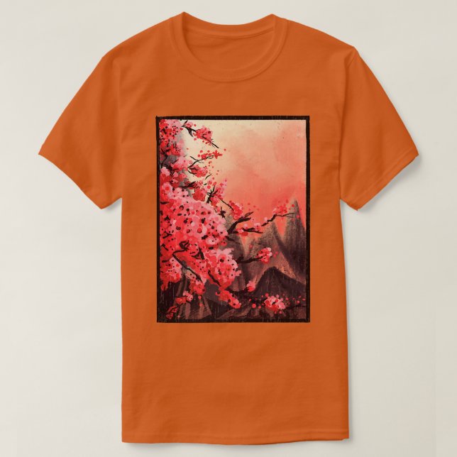Camiseta Sakura Blossom - Flores de Cereja Japonesas (Frente do Design)