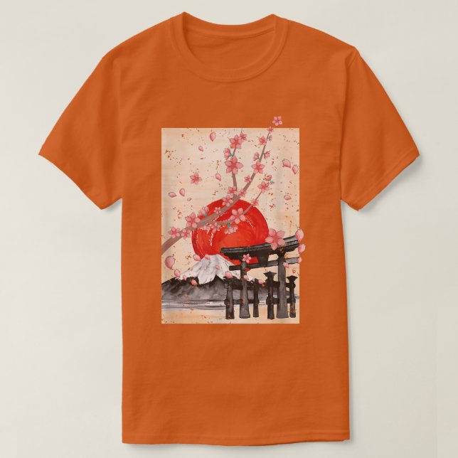 Camiseta Sakura Blossom Japanese Culture Pink Flower Cherry (Frente do Design)