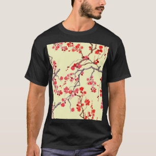Camiseta Sakura Blossom Watercolor Padrão Sem Costura
