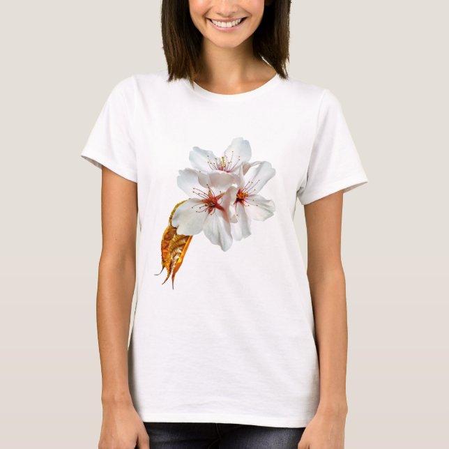Camiseta Sakura - cereja japonesa floresce (Frente)