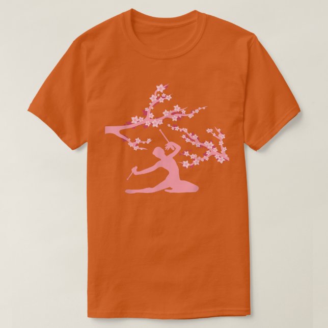 Camiseta Sakura Cherry Blossom Gymnastics lover Acrobatic G (Frente do Design)