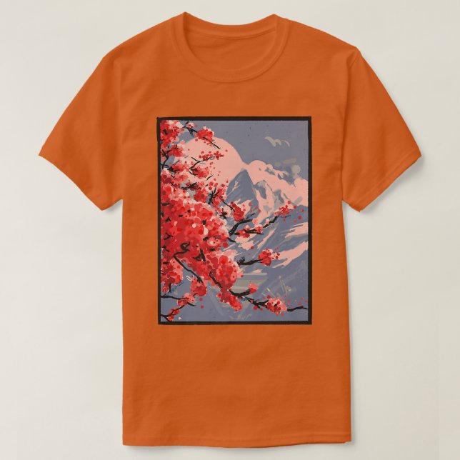 Camiseta Sakura Cherry Blossoms (Frente do Design)