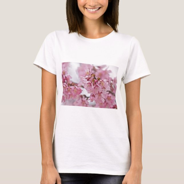 Camiseta Sakura Cherry Blossoms Rosa Pálido (Frente)