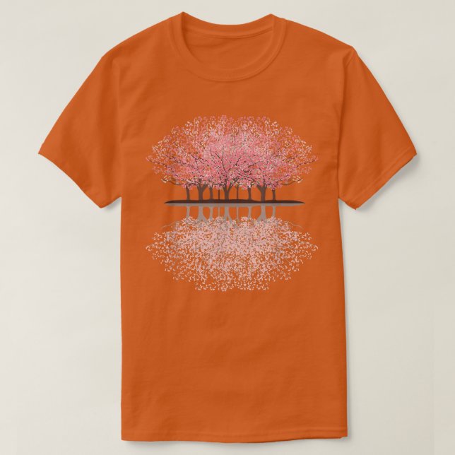 Camiseta Sakura Forest Cherry Blossom Japanese Tree Graphic (Frente do Design)