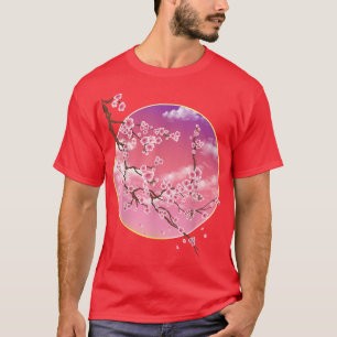 Camiseta Sakura in Moonlight Japanese Cherry Flower Blossom