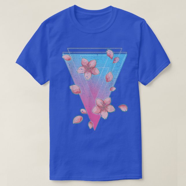 Camiseta Sakura Japan Flower Synthwave Vaporwave Cherry Blo (Frente do Design)