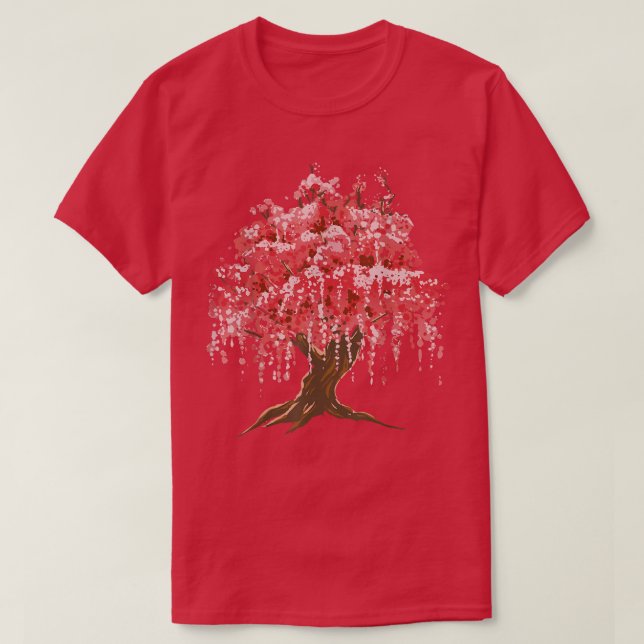 Camiseta Sakura Japanese Cherry Blossom Tree Nature Graphic (Frente do Design)