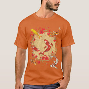 Camiseta Sakura Koi Fish Pond Cherry Blossom Taisho Sanke K