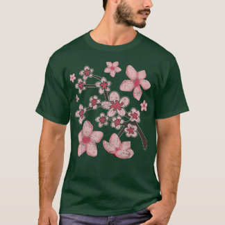 Camiseta Sakura Lover Japonês Flor Rosa Bonito Cherry Bl