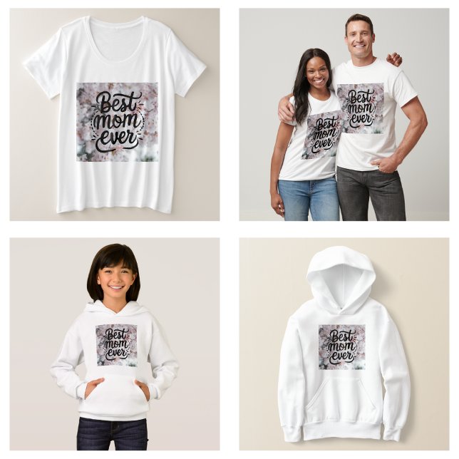 Camiseta Sakura Pink Elegante Melhor Dia de as mães Da Mãe (Sakura Pink Elegant Best Mom Ever Mother's Day Clothes)