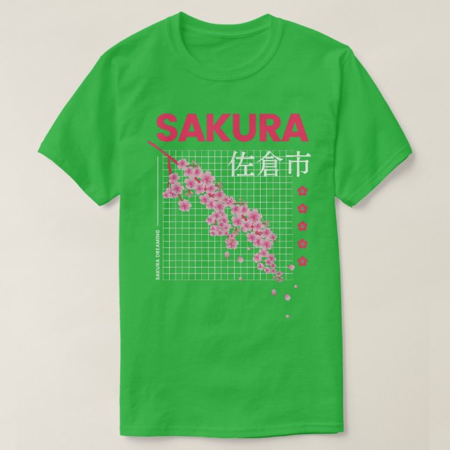 Camiseta Sakura - Presente do Blossom de Cereja Japonês (Frente do Design)