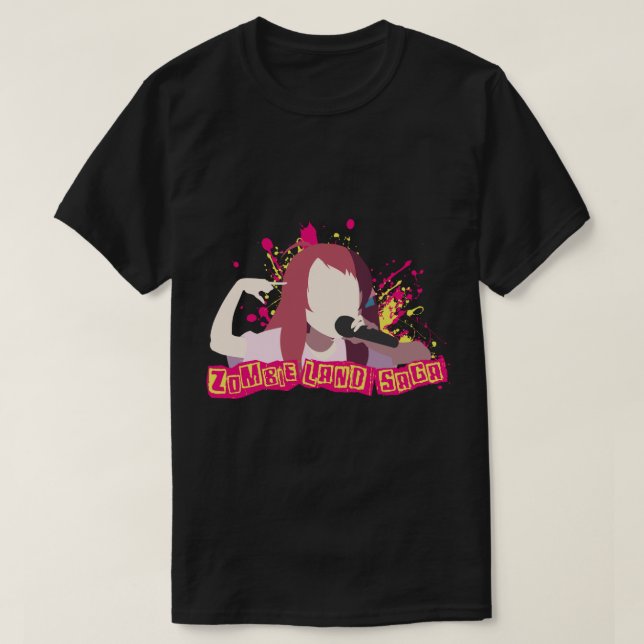 Camiseta Sakura Rap Zombie Land Saga (Frente do Design)