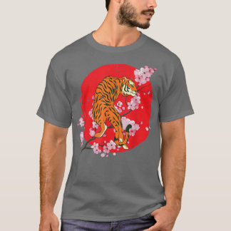 Camiseta Sakura Selgle Animal Selvagem Cereja Flor Asiático