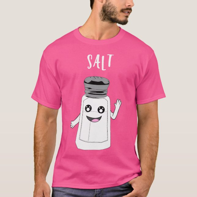 Camiseta Sal Engraçado E Namorados De Pimenta Duo Halloween (Frente)