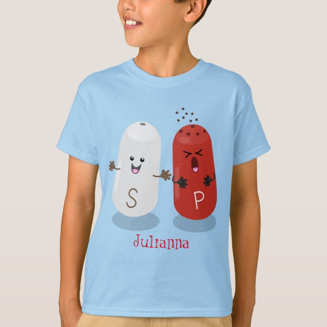 Camiseta Sal kawaii e cartografia dos pimentões (Frente)