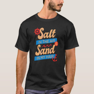 Camiseta Sal Na Areia Do Ar No Meu Cabelo, Verão, Oceano Pr