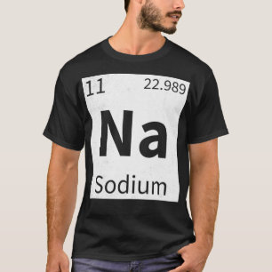 Camiseta Sal NaCl Casais De Correspondência De Cloreto De S