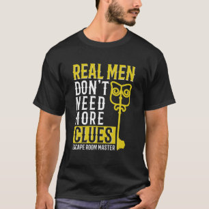 Camiseta Sala de Fuga Mestre para Homens Reais Não Precisa
