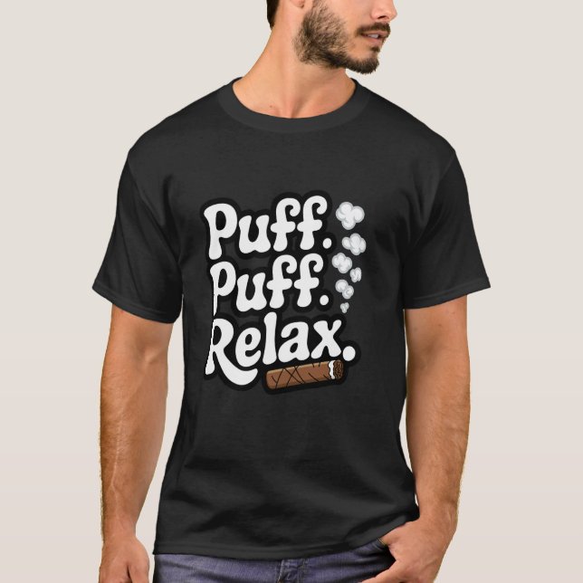 Camiseta Sala de Fumantes de Charuto Premium Estilo de Vida (Frente)