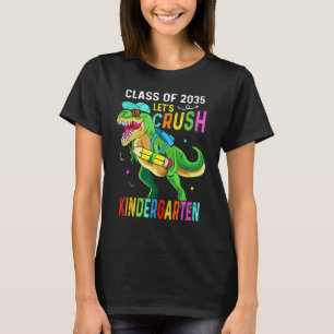Camiseta Sala de Maternal Turma 2035 de volta às Dinossauro