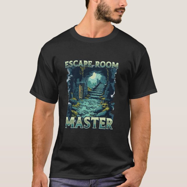 Camiseta Sala de Saída Desafio Quebra-cabeça Desafio Sala d (Frente)