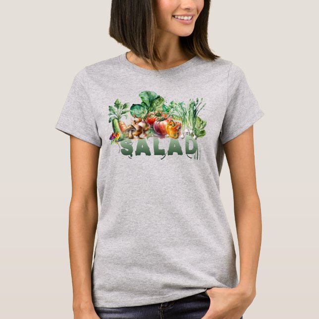 Camiseta Salada de Aquarela (Frente)
