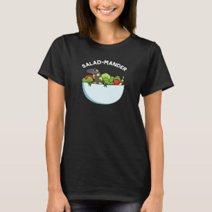 Camiseta Salada Engraçada Salamander Animal Pun Dark BG