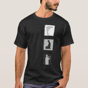 Camiseta Salah Muçulmana Rezando Oração Islâmica Árabe Rama