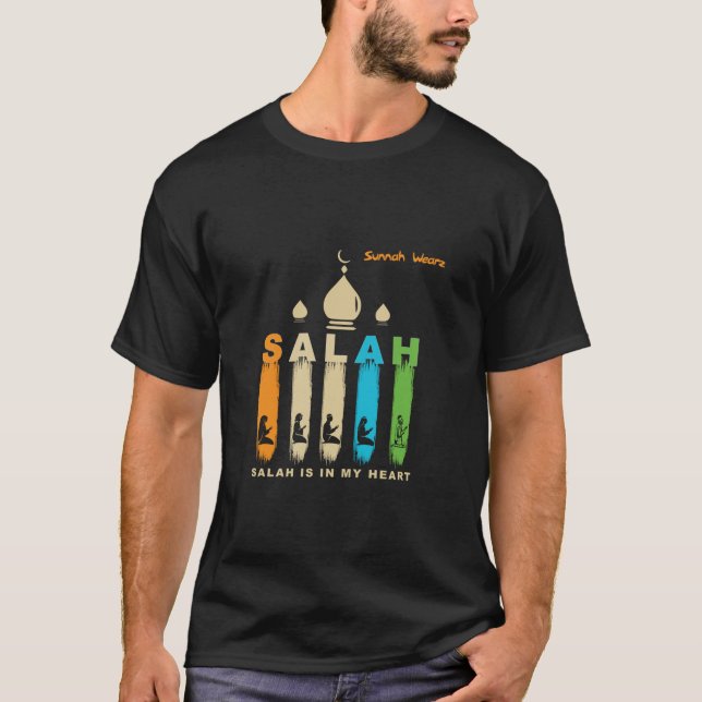 Camiseta Salah Prayer Musculoso Islâmico Leve T Shirt (Frente)