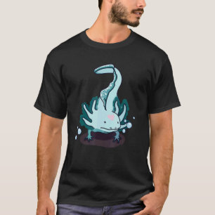 Camiseta Salamandra Azul  Axolote Mexicano Kids Peixe Ambul