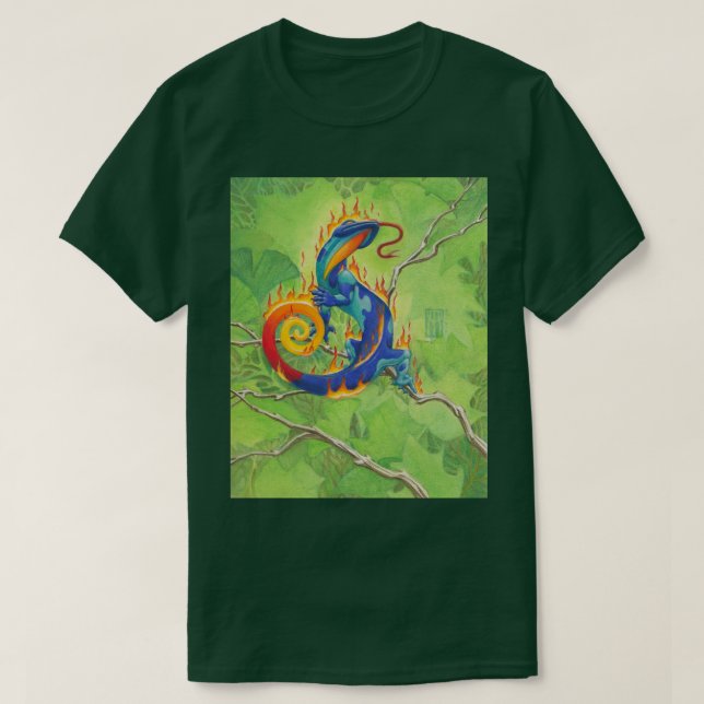 Camiseta Salamandra de Lava (Frente do Design)