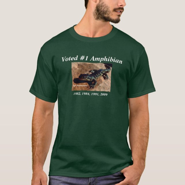 Camiseta Salamandra de tigre (verde) (Frente)