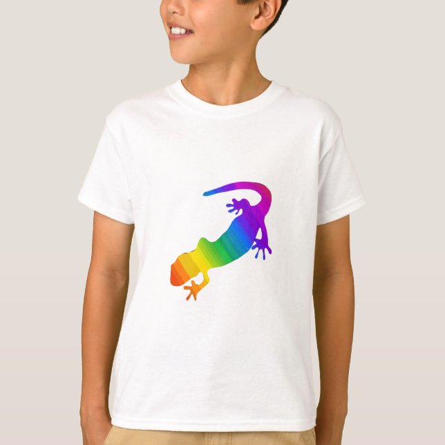Camiseta Salamandra Listrada de Arco-íris (Frente)