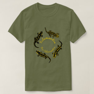 Camiseta Salamandras de fogo em um anel (logotipo colorido)