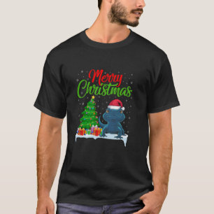 Camiseta Salamanha Árvore de Natal Luz Engraçada Xmas Salam