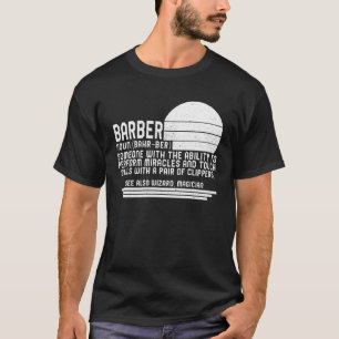 Camiseta Salão de Cabelo de Definição de Barber Melhor Prop