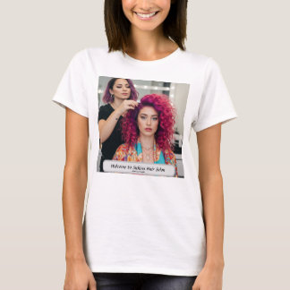 Camiseta Salão de Cabelos Elegante Nome Personalizado