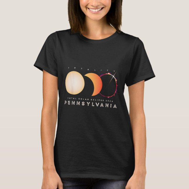 Camiseta Salar Eclipse 2024 Total Eclipse Pennsylvania Grap (Frente)